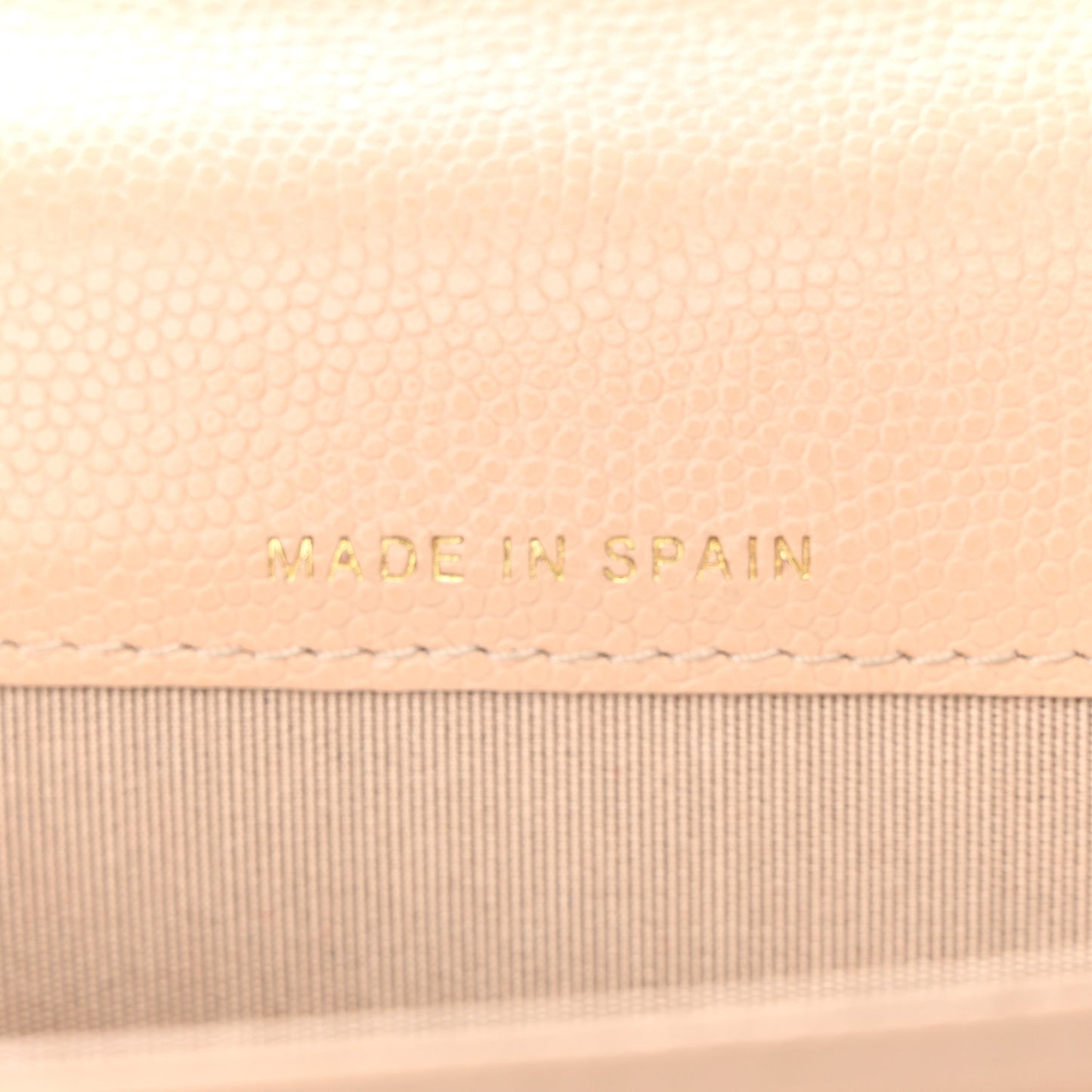 Caviar Pearl Quilted Coco Candy Flap Card Holder Beige