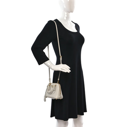 Prada Saffiano Lux Mini Promenade Tote White 2 of 11