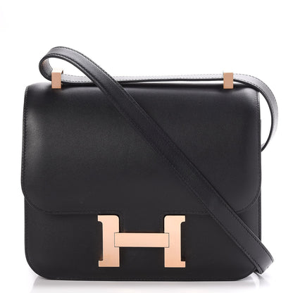 Hermes Swift Horseshoe Constance 24 Black Rose Jaipur 1 of 22