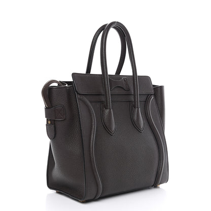 Celine Drummed Calfskin Micro Luggage Brown 2 of 8