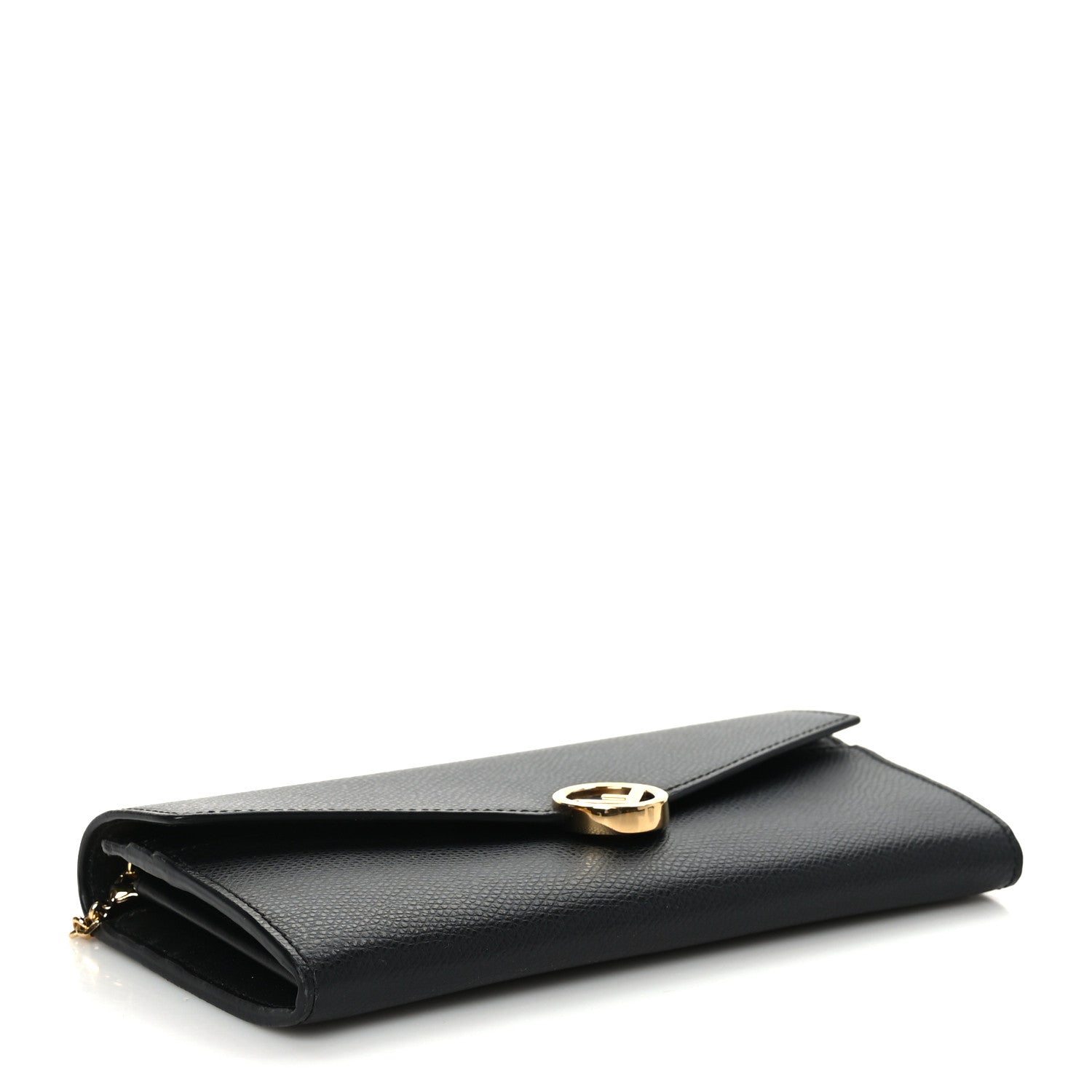 Fendi Vitello Cruise F is Fendi Continental Envelope Wallet On Chain Black 4 of 9