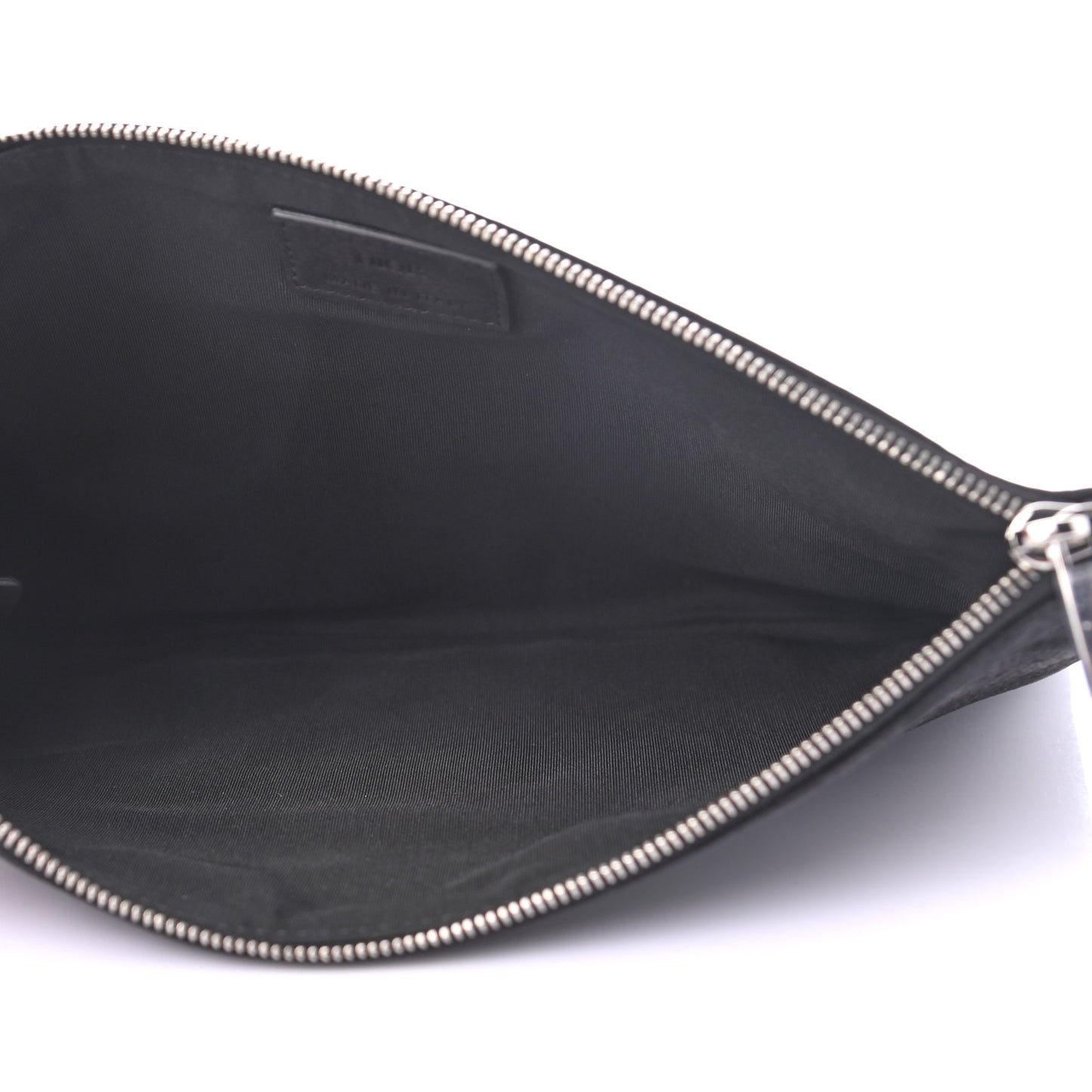 Suede Zip Pouch Black