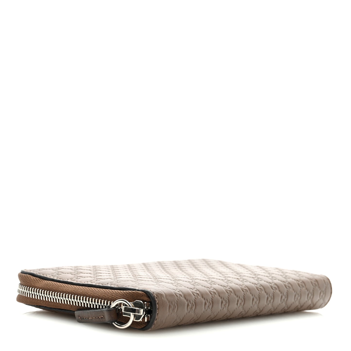 Shine Microguccissima Zip Around Organizer Wallet Acero