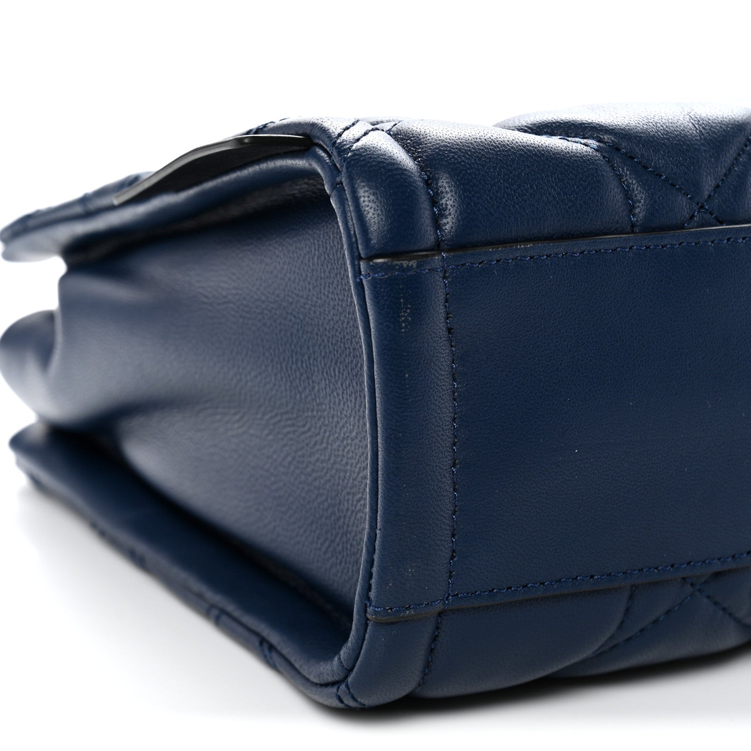 Marc Jacobs Lambskin Quilted Mini Grind Tote Bag Azure Blue 9 of 10