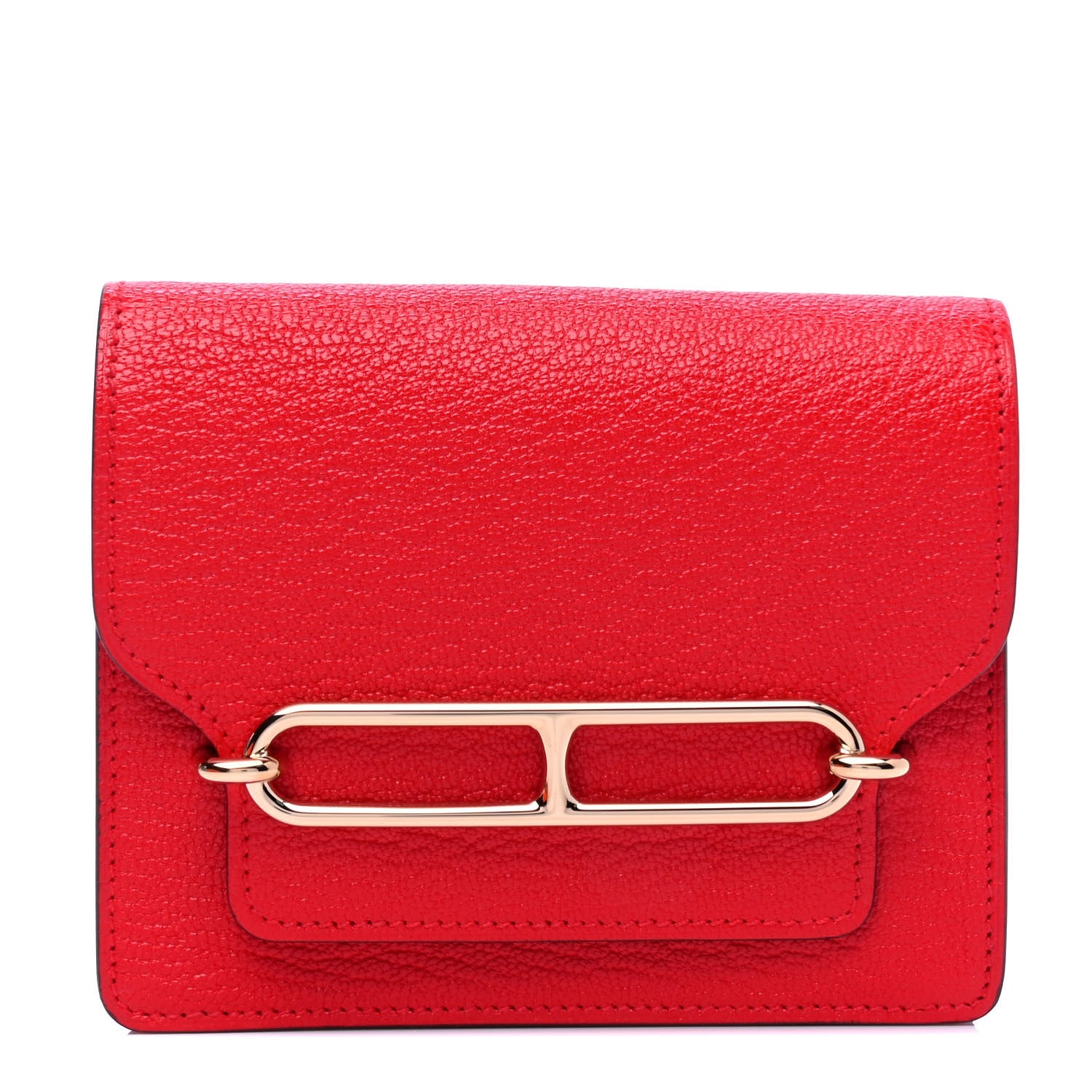 Hermes Chevre Mysore Roulis Slim Wallet Rouge De Coeur 1 of 8
