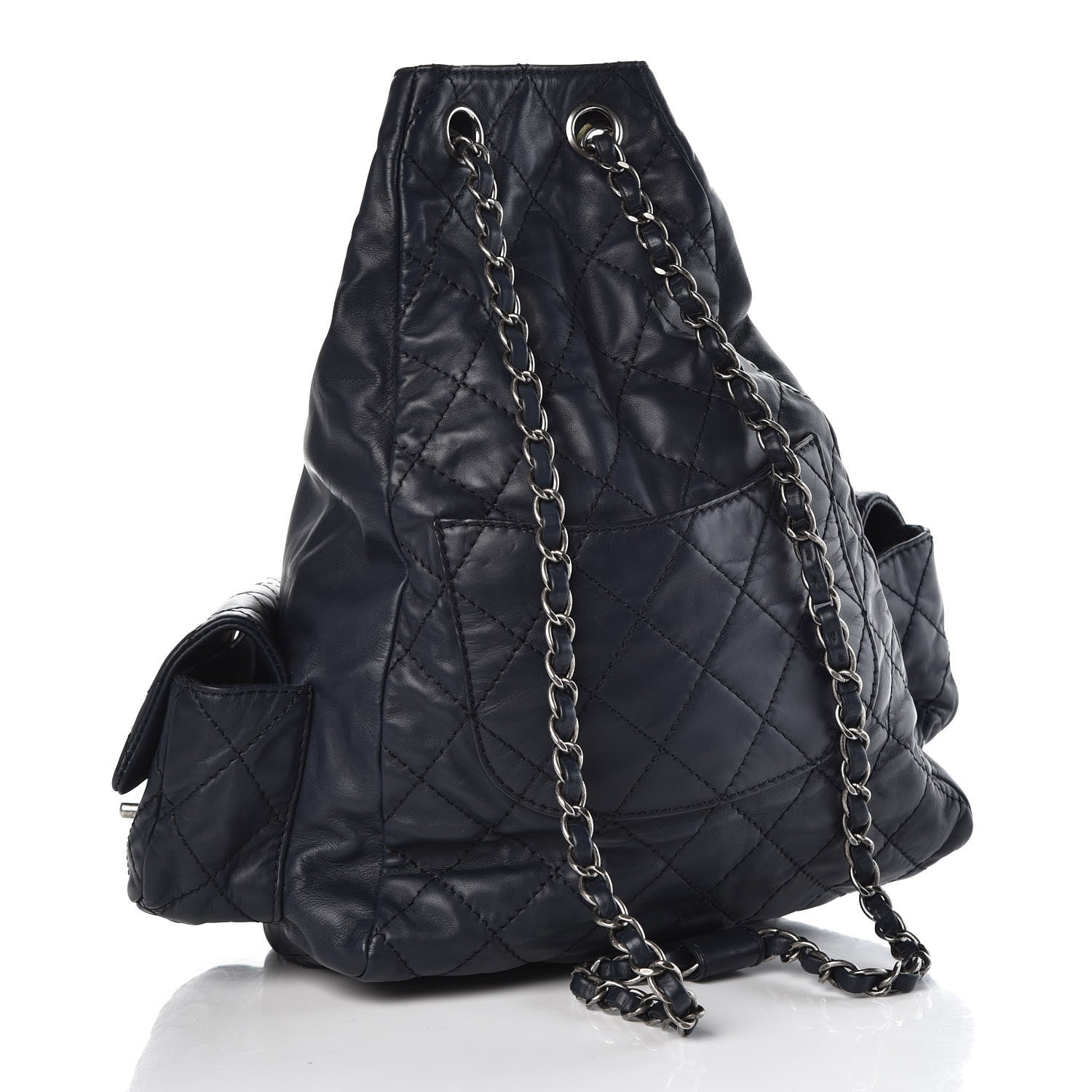 Chanel Calfskin Large Backpack Is Back Navy 3 of 8