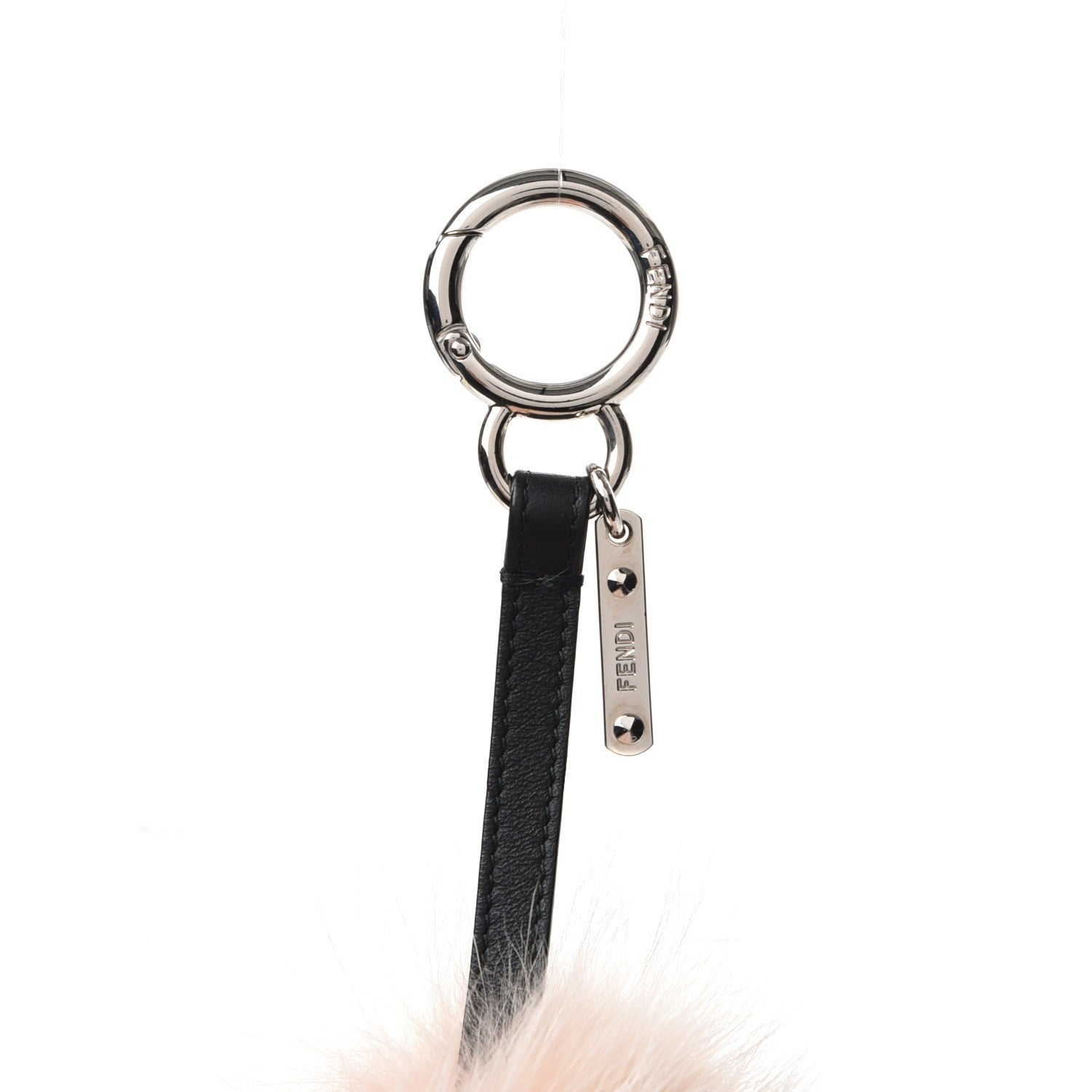 Fendi Fox Rabbit Goat Mink Fur Vitello Flamingo Furbet Monster Bag Bug Charm Light Pink 3 of 4
