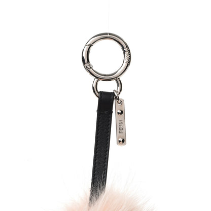 Fendi Fox Rabbit Goat Mink Fur Vitello Flamingo Furbet Monster Bag Bug Charm Light Pink 3 of 4