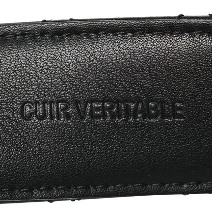 Chanel Lambskin Quilted CC Belt 90 36 Black Silvery 6 of 10