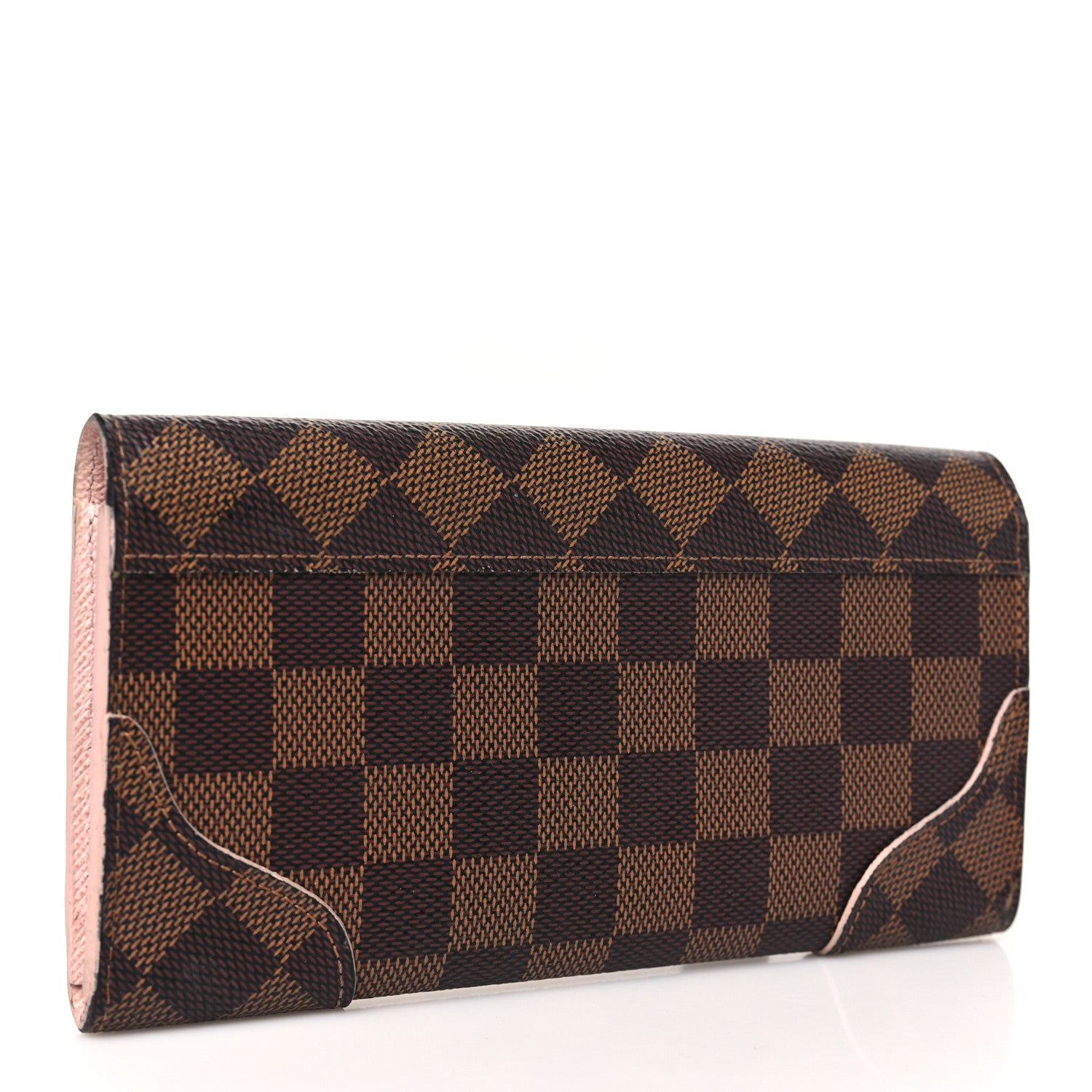 Louis Vuitton Damier Ebene Caissa Wallet Rose Ballerine 3 of 12
