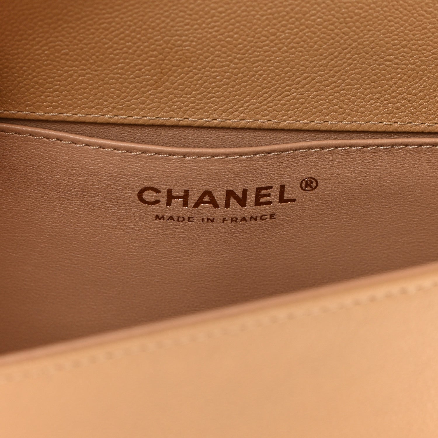 Chanel Caviar Chevron Quilted Medium Boy Flap Beige 6 of 13