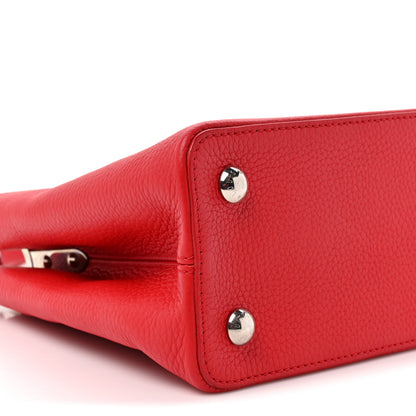 Louis Vuitton Taurillon Capucines PM Rubis 9 of 11