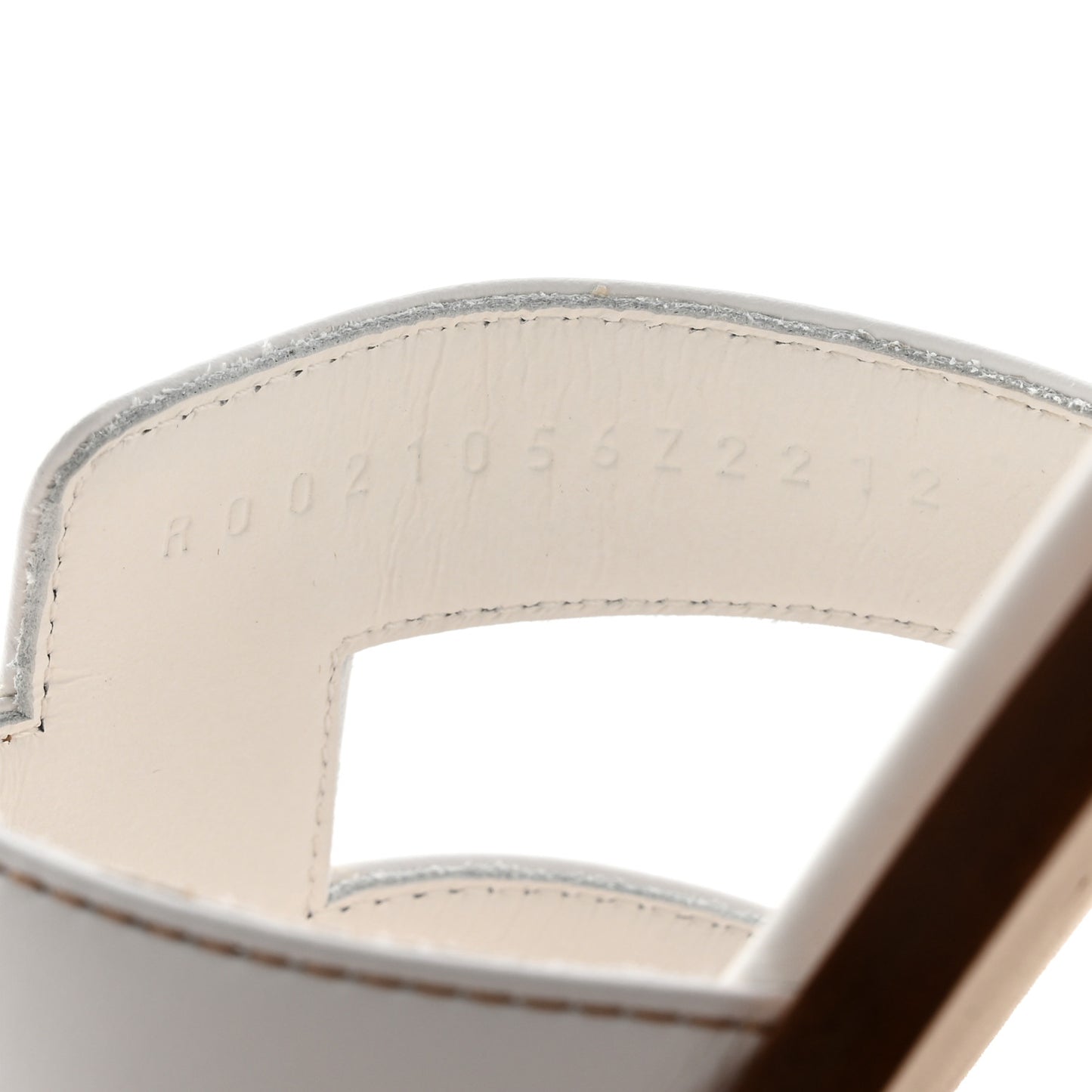 Box Calfskin Oran Sandals 37 White