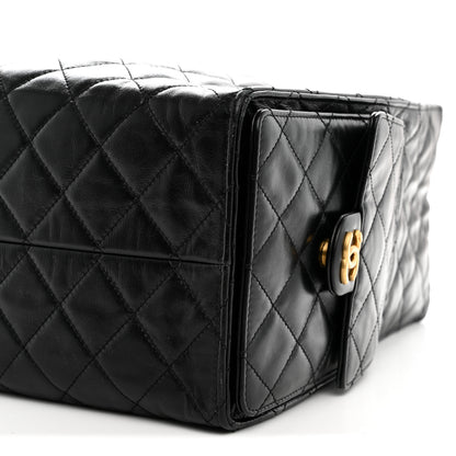Chanel Shiny Crumpled Calfskin Quilted Medium Chanel 25 Handbag Black 10 of 10
