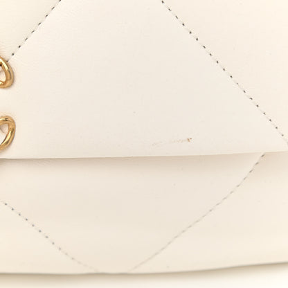 Chanel Lambskin Quilted Medium Chanel 19 Flap White 11 of 11
