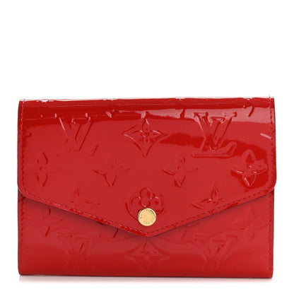 Louis Vuitton Vernis Sarah Compact Wallet Cherry 1 of 8