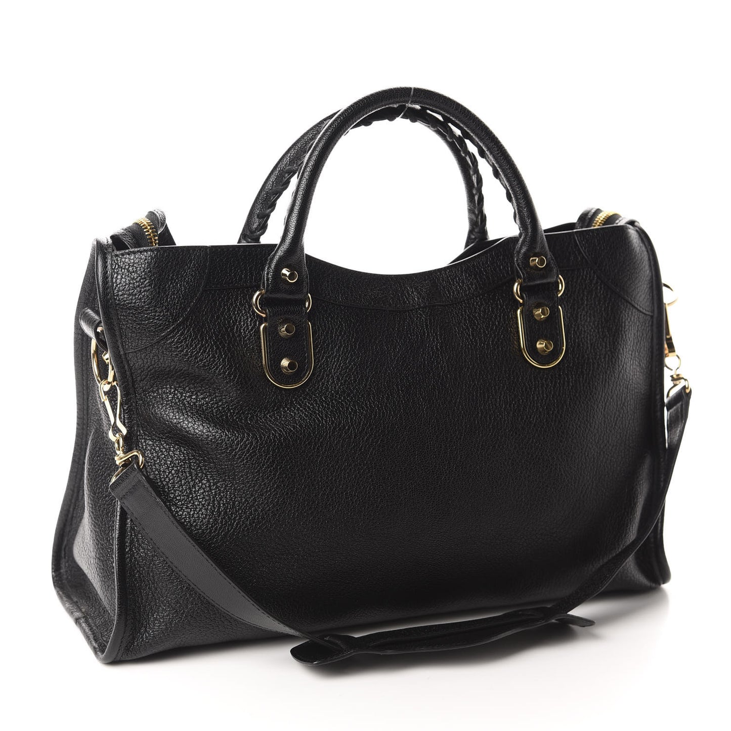 Chevre Gold Metallic Edge Hardware City Black