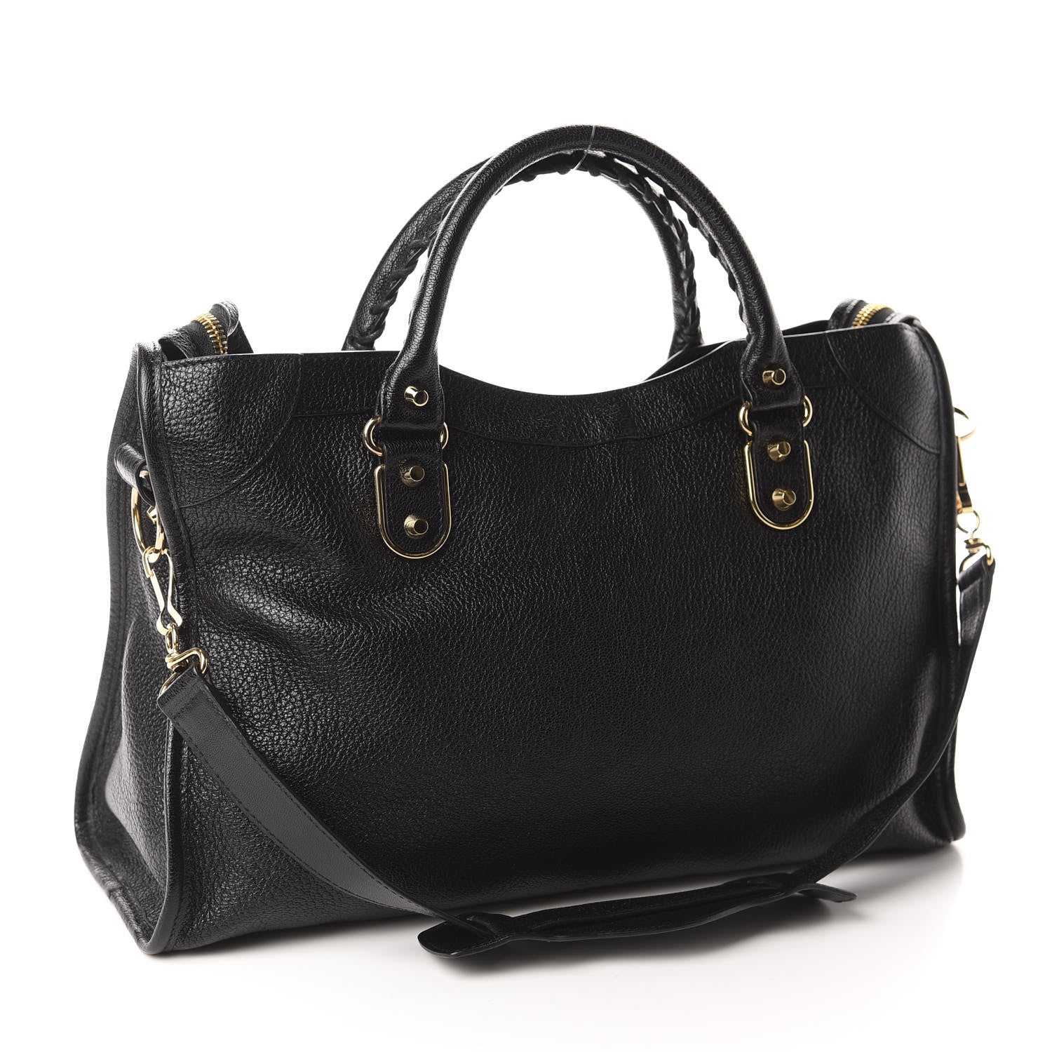 Balenciaga Chevre Gold Metallic Edge Hardware City Black 3 of 10