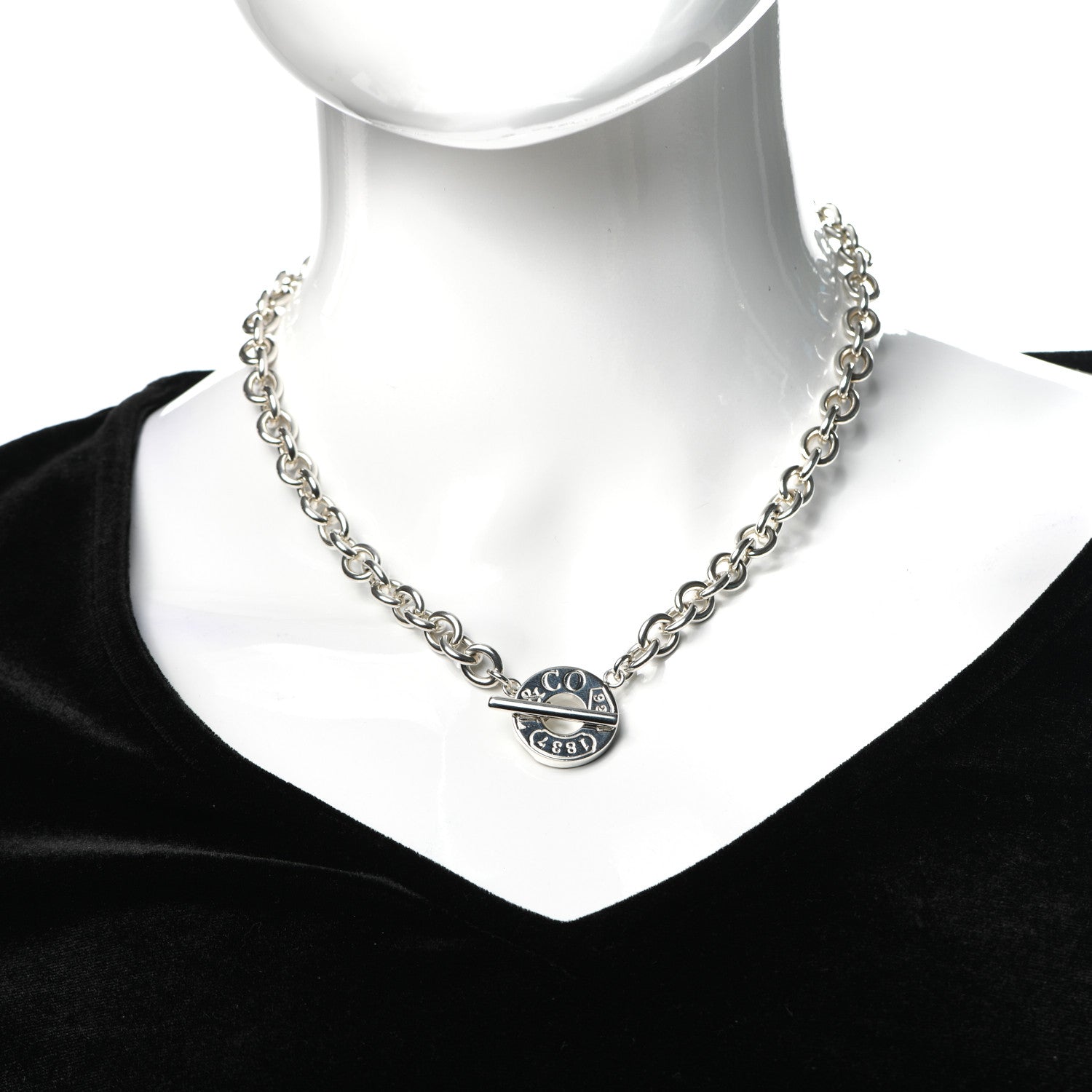 Tiffany Sterling Silver 1837 Toggle Necklace 2 of 4