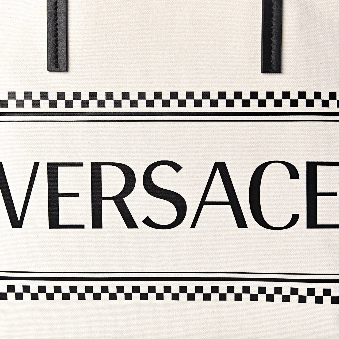 Canvas Logo Tote Black White