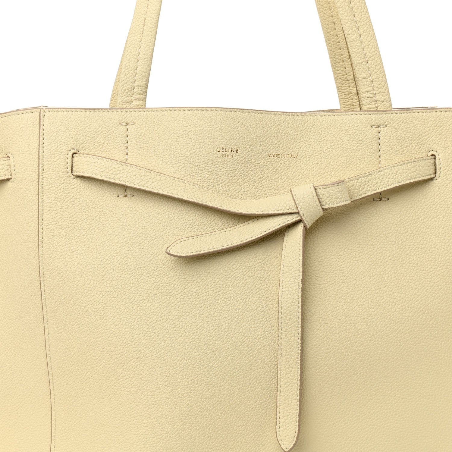 Celine Soft Grained Calfskin Small Belt Cabas Phantom Chalk 7 of 9