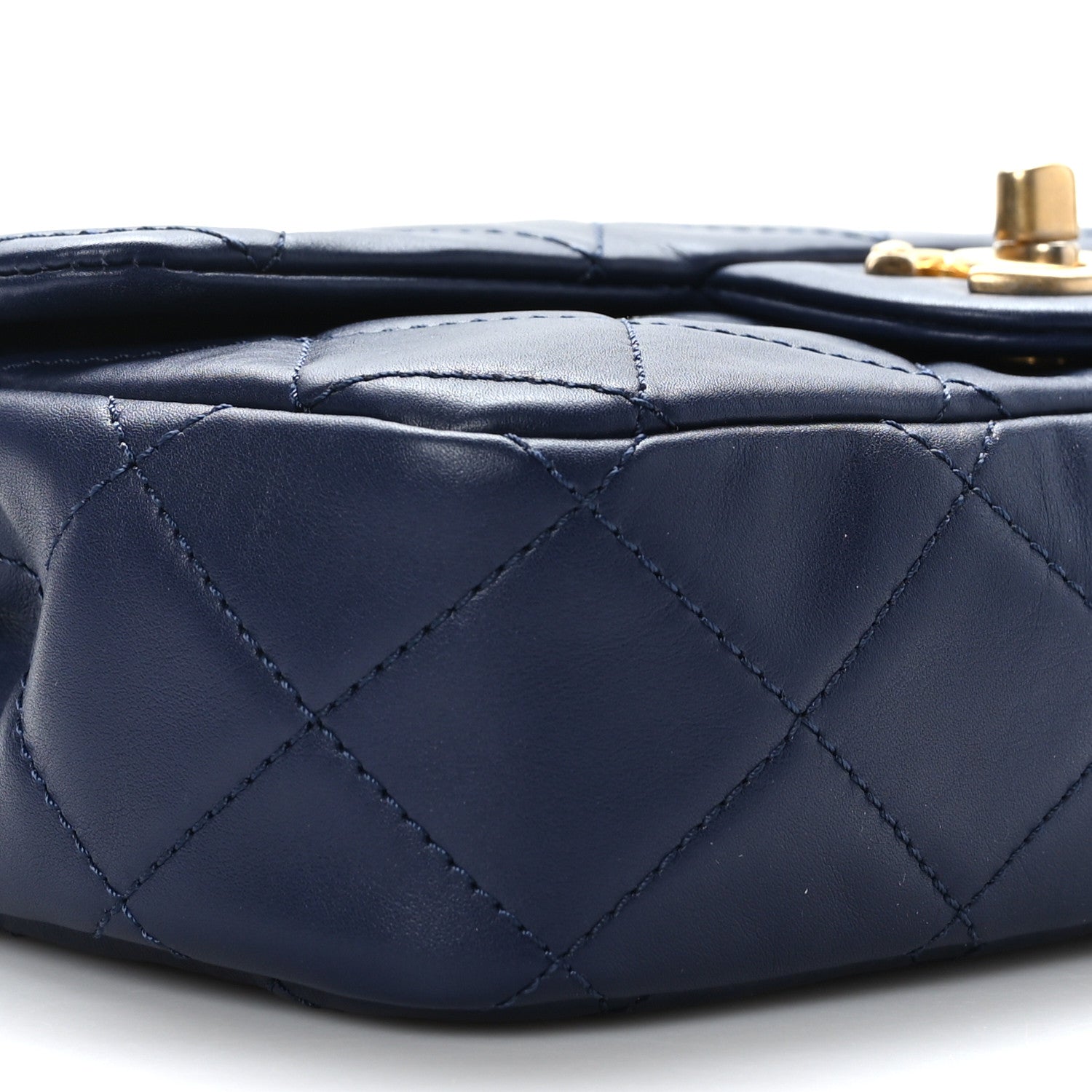 Chanel Calfskin Quilted Small Crystal Pearls Flap Bag Blue 8 of 10