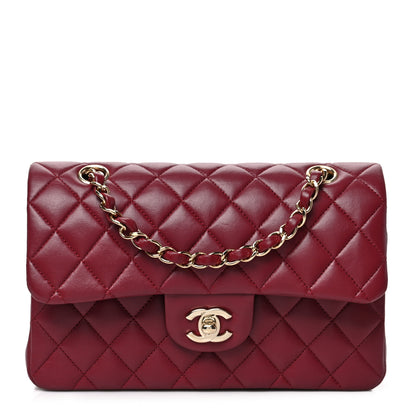 Chanel Lambskin Quilted Medium Double Flap Burgundy 1 of 9