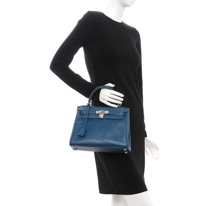 Hermes Epsom Retourne Kelly 28 Bleu Thalassa 3 of 31