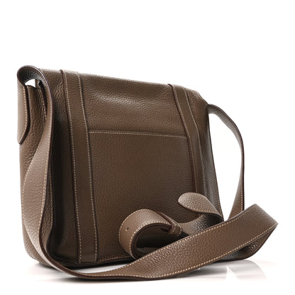 Hermes Taurillon Clemence Steve Messenger 28 Etoupe 3 of 10