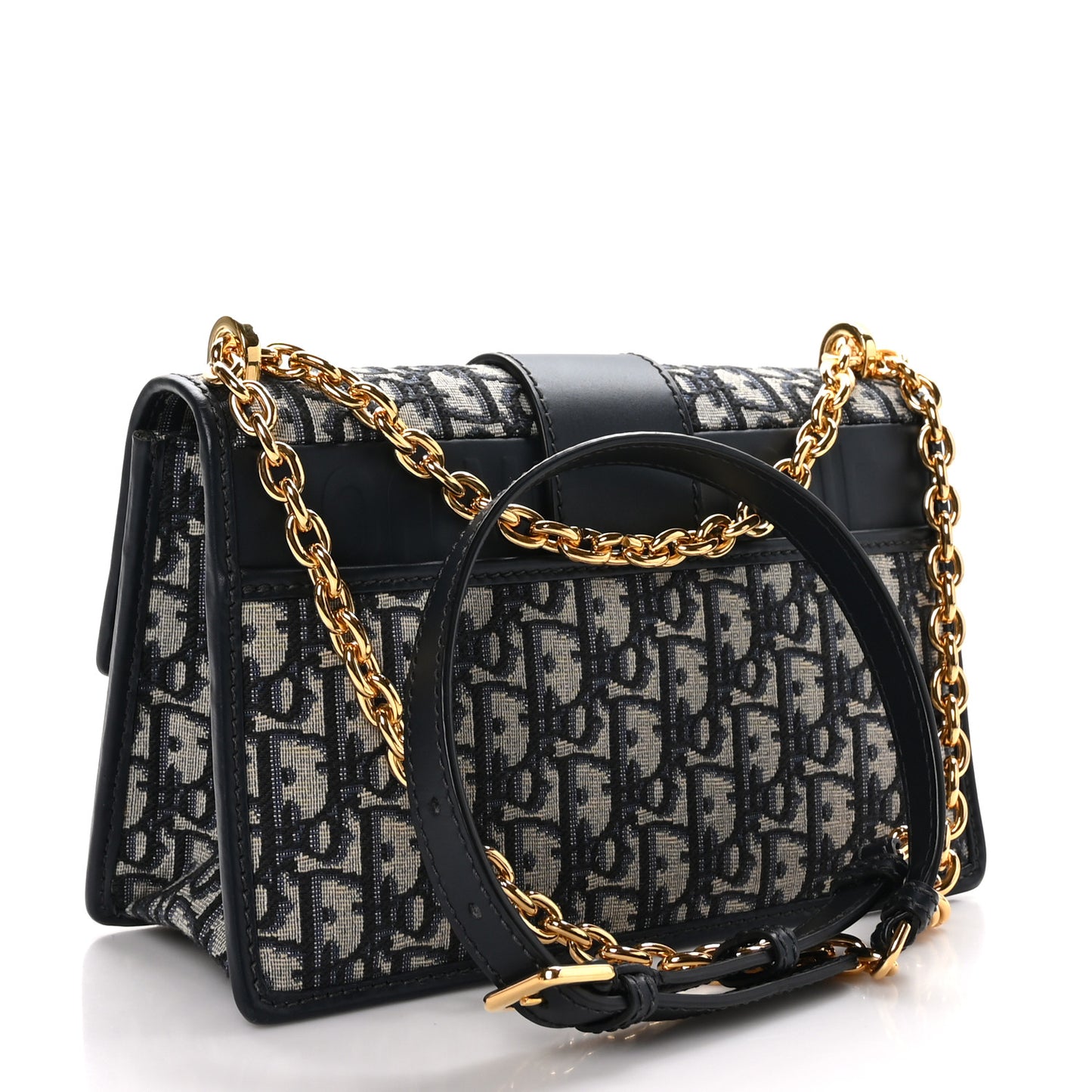 Oblique 30 Montaigne Chain Flap Bag Rococo Gold
