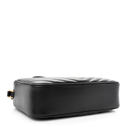 Saint Laurent Calfskin Matelasse Monogram Lou Camera Bag Black 4 of 10