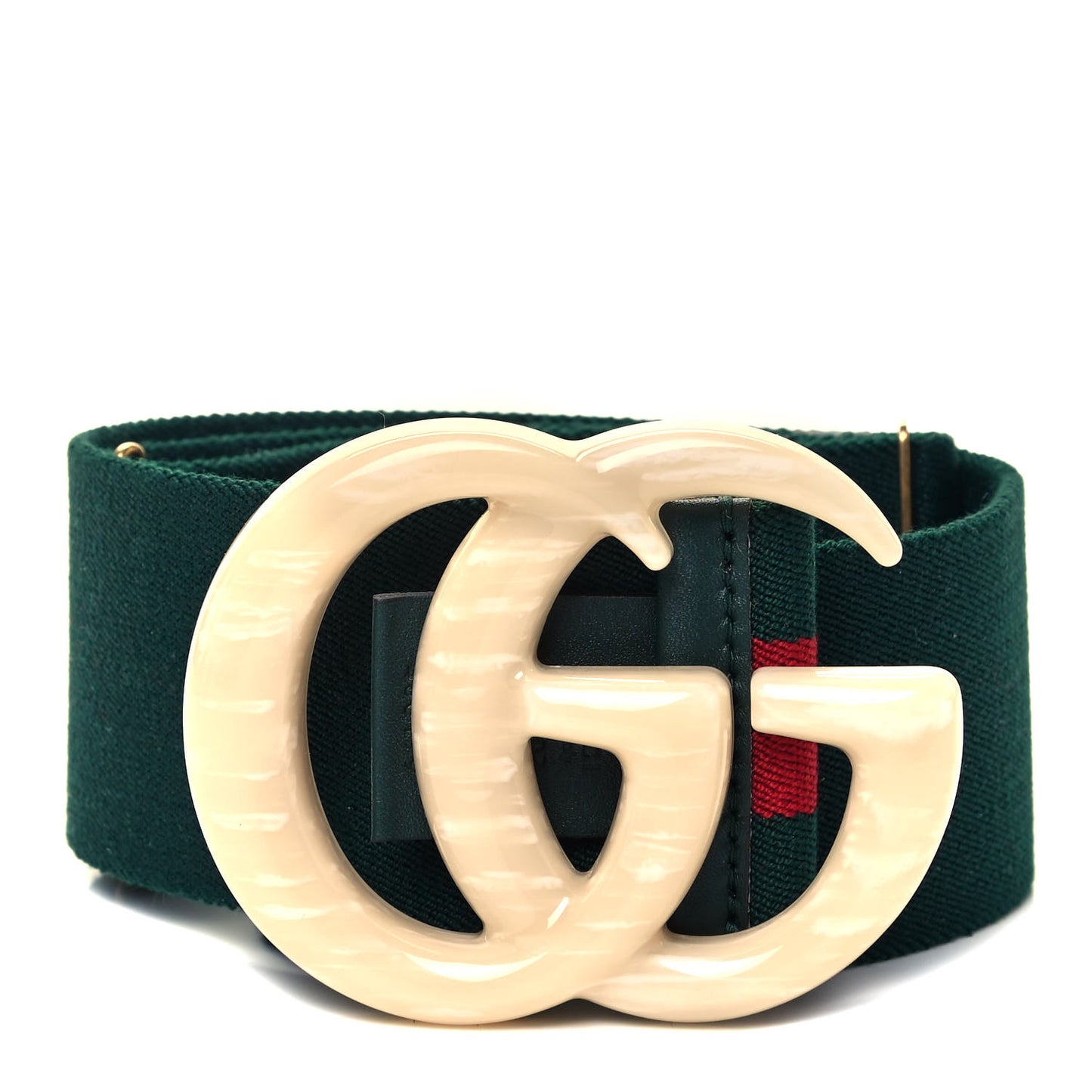 Web Elastic Plexiglass GG Marmont Belt 75 30 Red Green