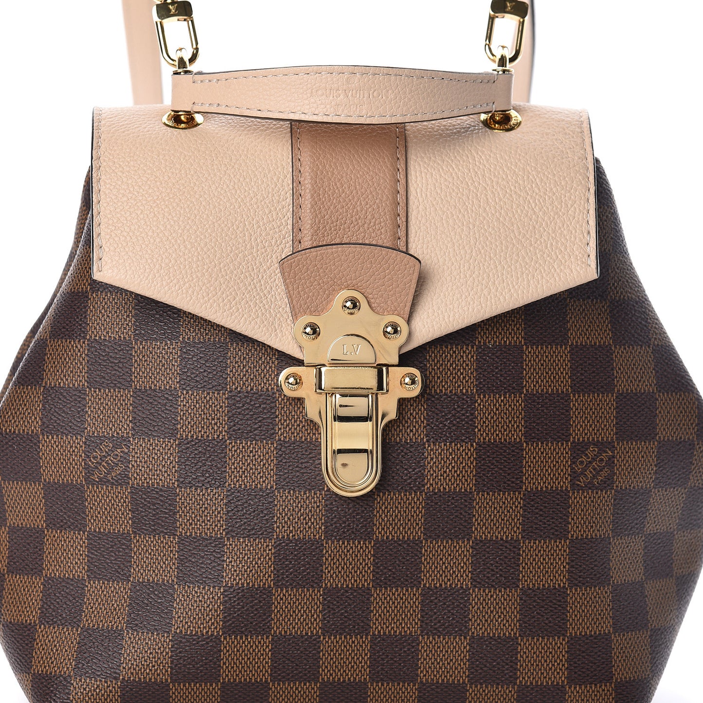 Damier Ebene Clapton Backpack Creme