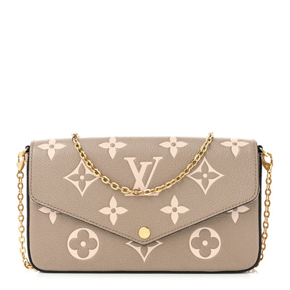 Louis Vuitton Empreinte Monogram Giant Felicie Pochette Tourterelle Creme 1 of 9