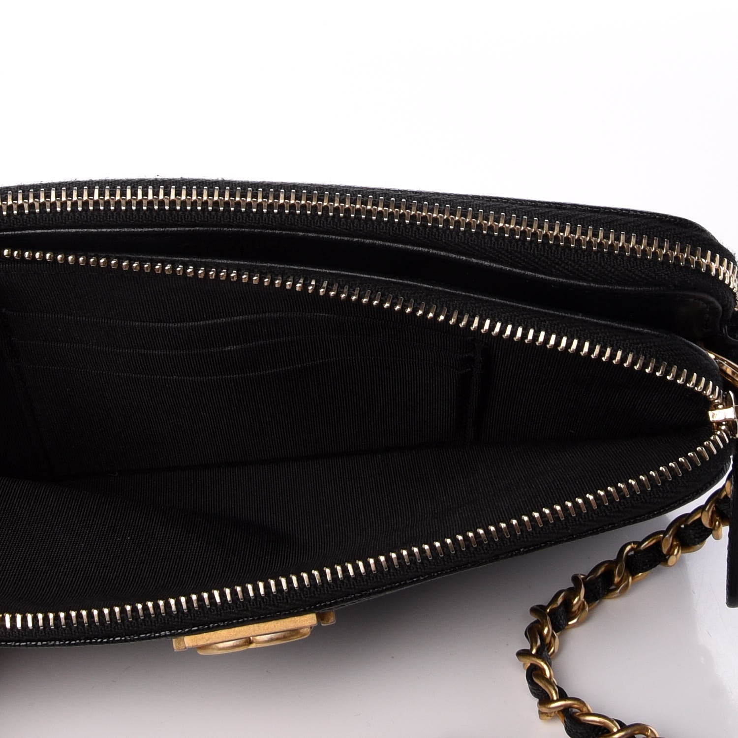 Chanel Caviar Quilted Small Boy Clutch With Chain Black 6 of 13