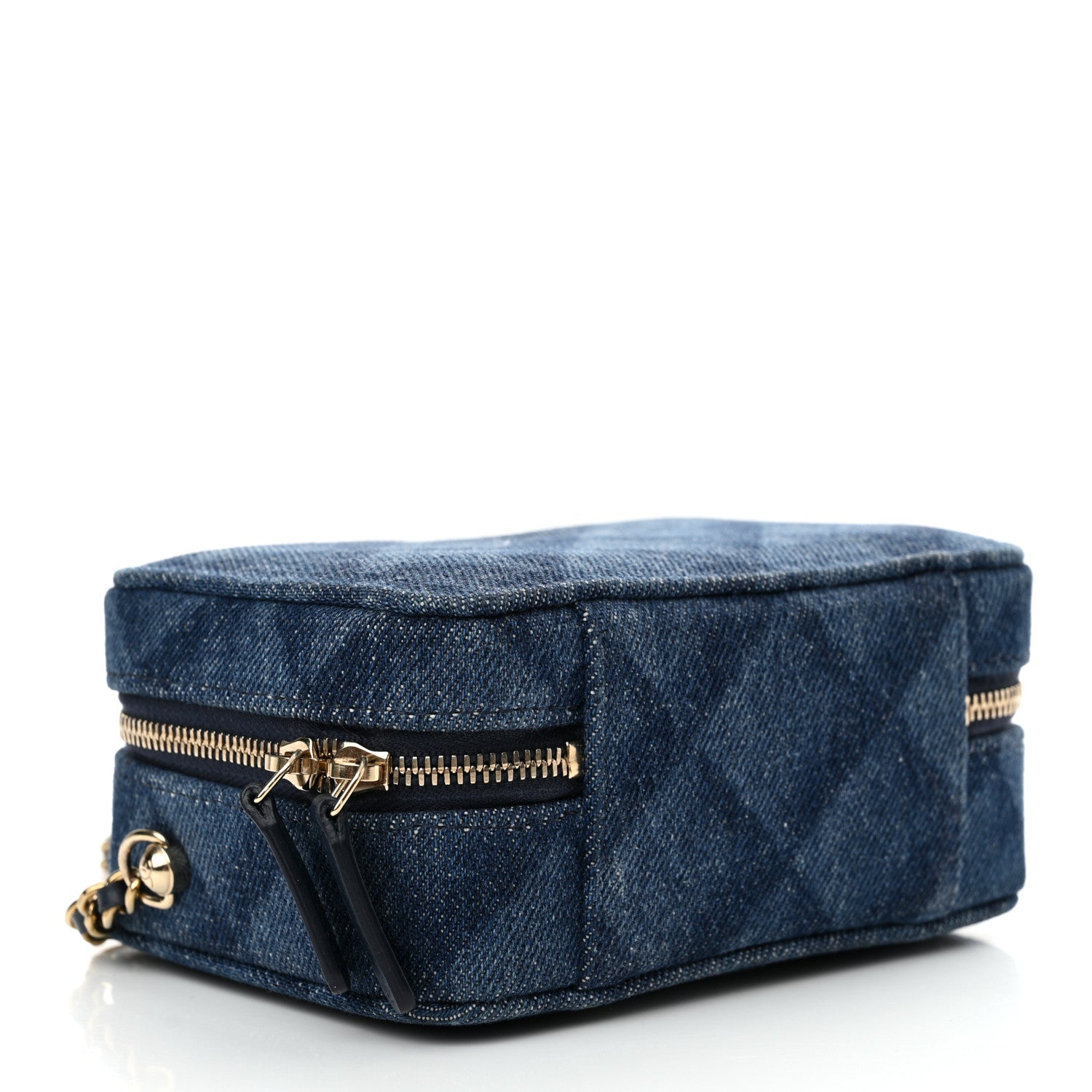 Chanel Printed Denim CC Camera Case Blue 4 of 10