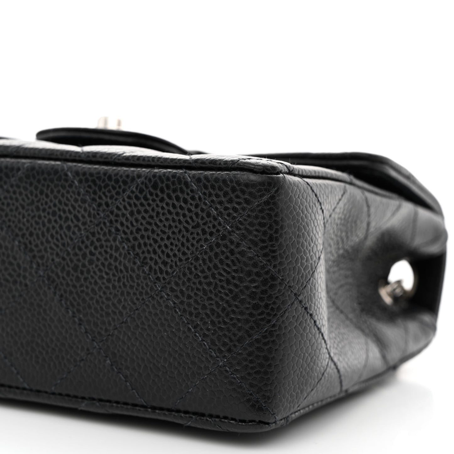 Caviar Quilted Mini Square Flap Black