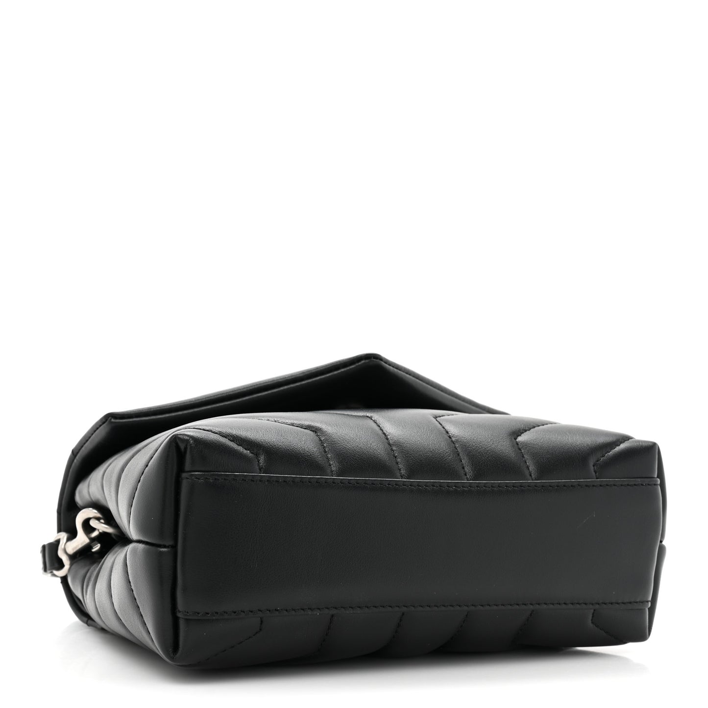 Calfskin Y Quilted Monogram Toy Loulou Crossbody Bag Black