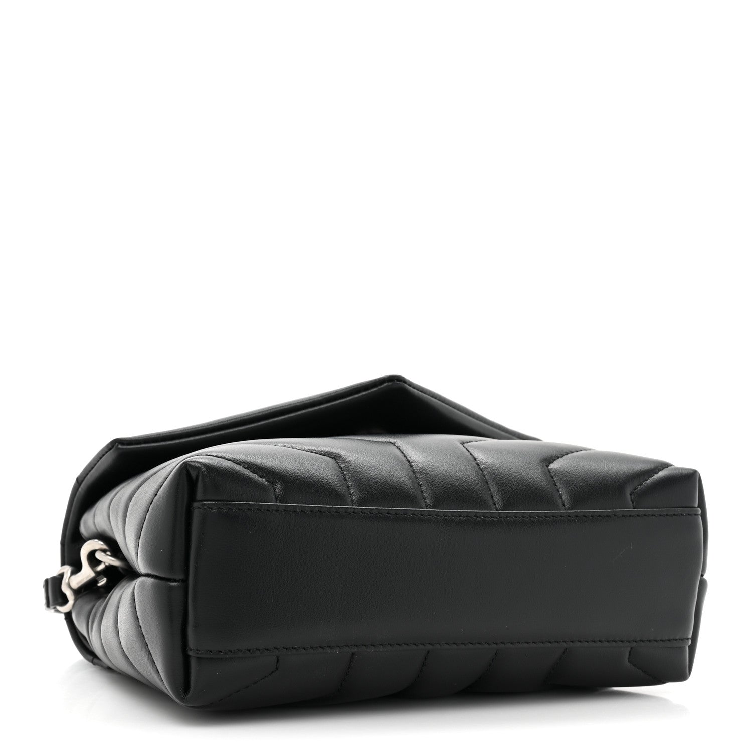 Saint Laurent Calfskin Y Quilted Monogram Toy Loulou Crossbody Bag Black 4 of 11