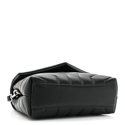 Saint Laurent Calfskin Y Quilted Monogram Toy Loulou Crossbody Bag Black 4 of 11