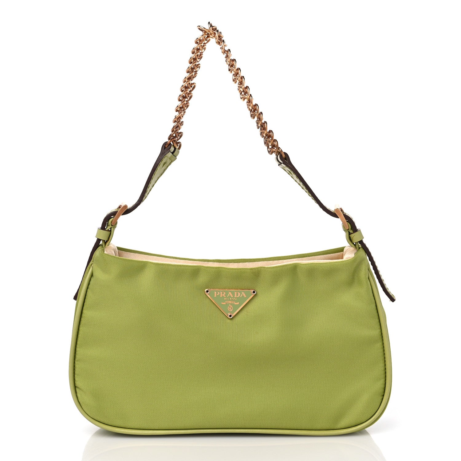 Prada Tessuto Nylon Light Chain Shoulder Bag Felce 3 of 9