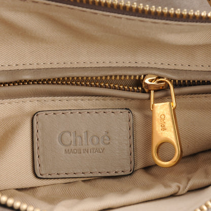 Chloe Suede Calfskin Braided Medium Marcie Satchel Motty Grey 6 of 8