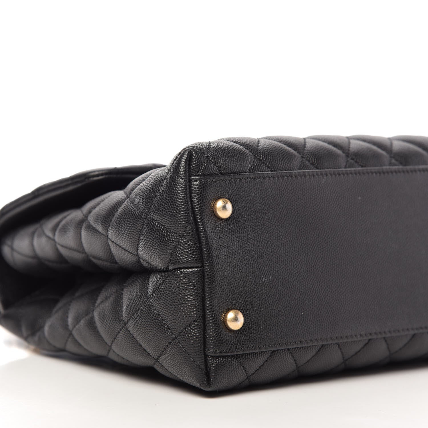 Chanel Caviar Lizard Quilted Medium Coco Handle Flap Black 6 of 9