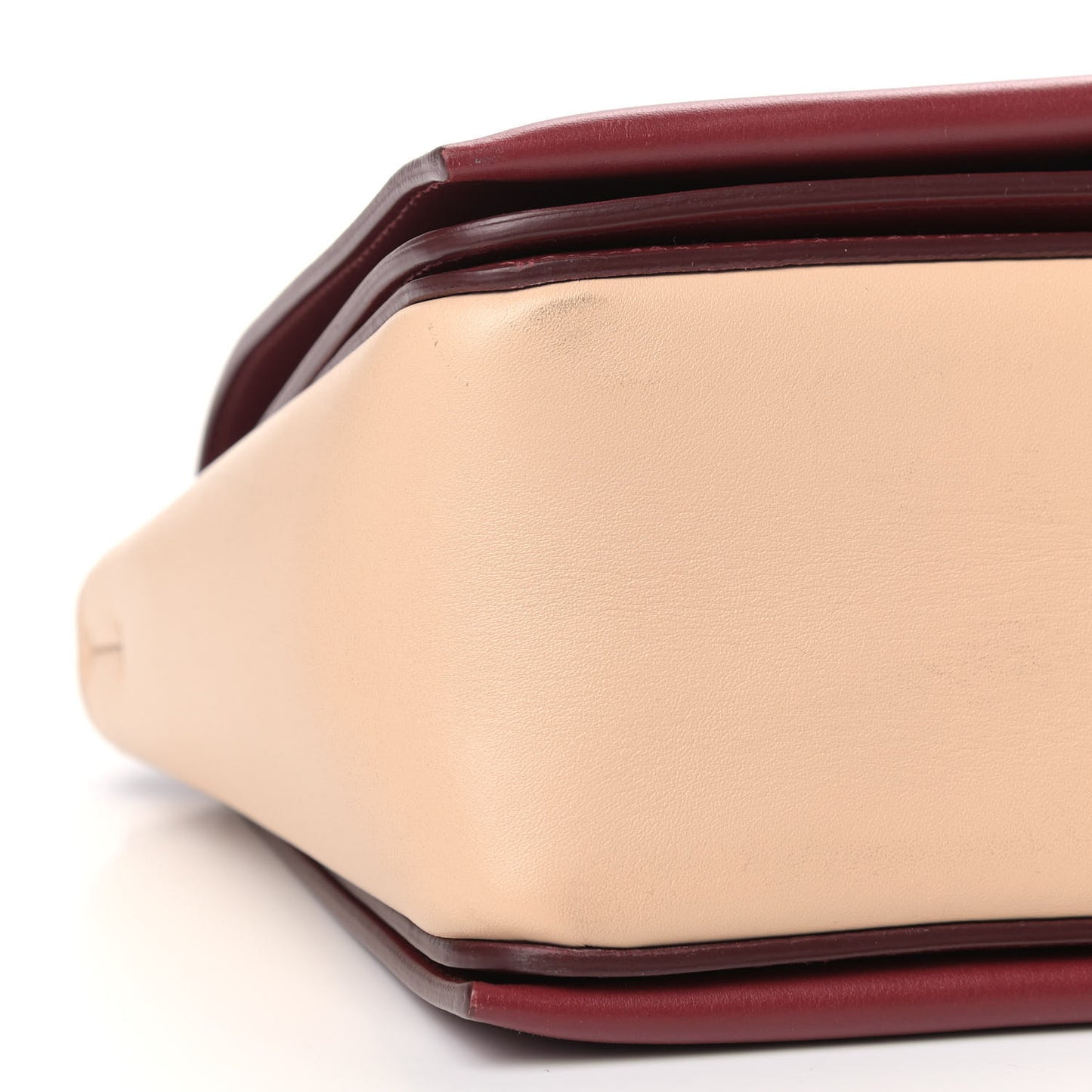 Shiny Smooth Calfskin Medium Frame Shoulder Bag Ruby Nude