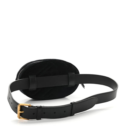 Gucci Velvet Matelasse GG Marmont Belt Bag 85 34 Black 3 of 9