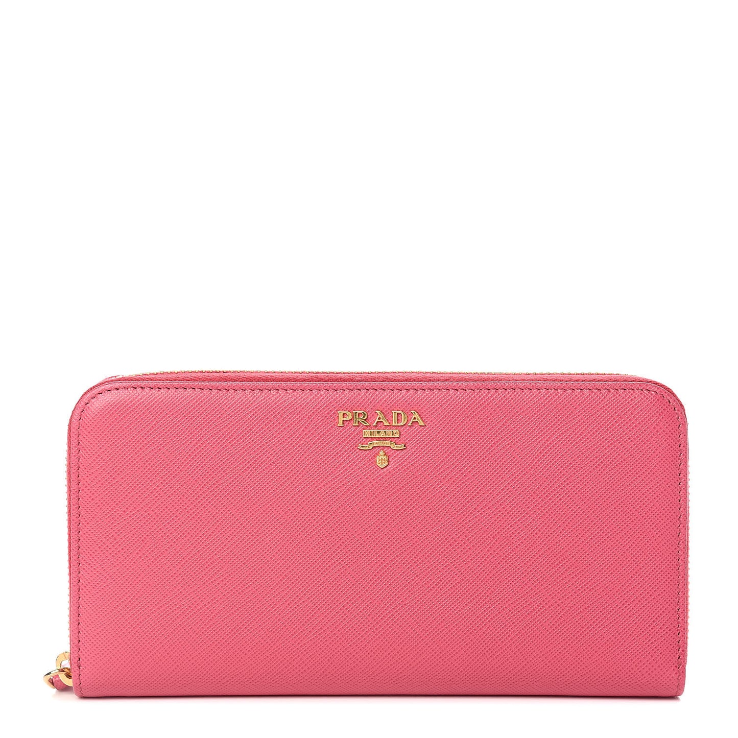 Saffiano Metal Zip Around Wallet Peonia