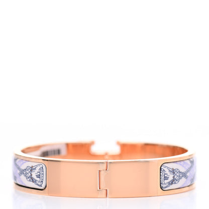 Hermes Enamel Narrow Grand Apparat Remix Multico Clic Clac H Bracelet PM Lilas 3 of 6