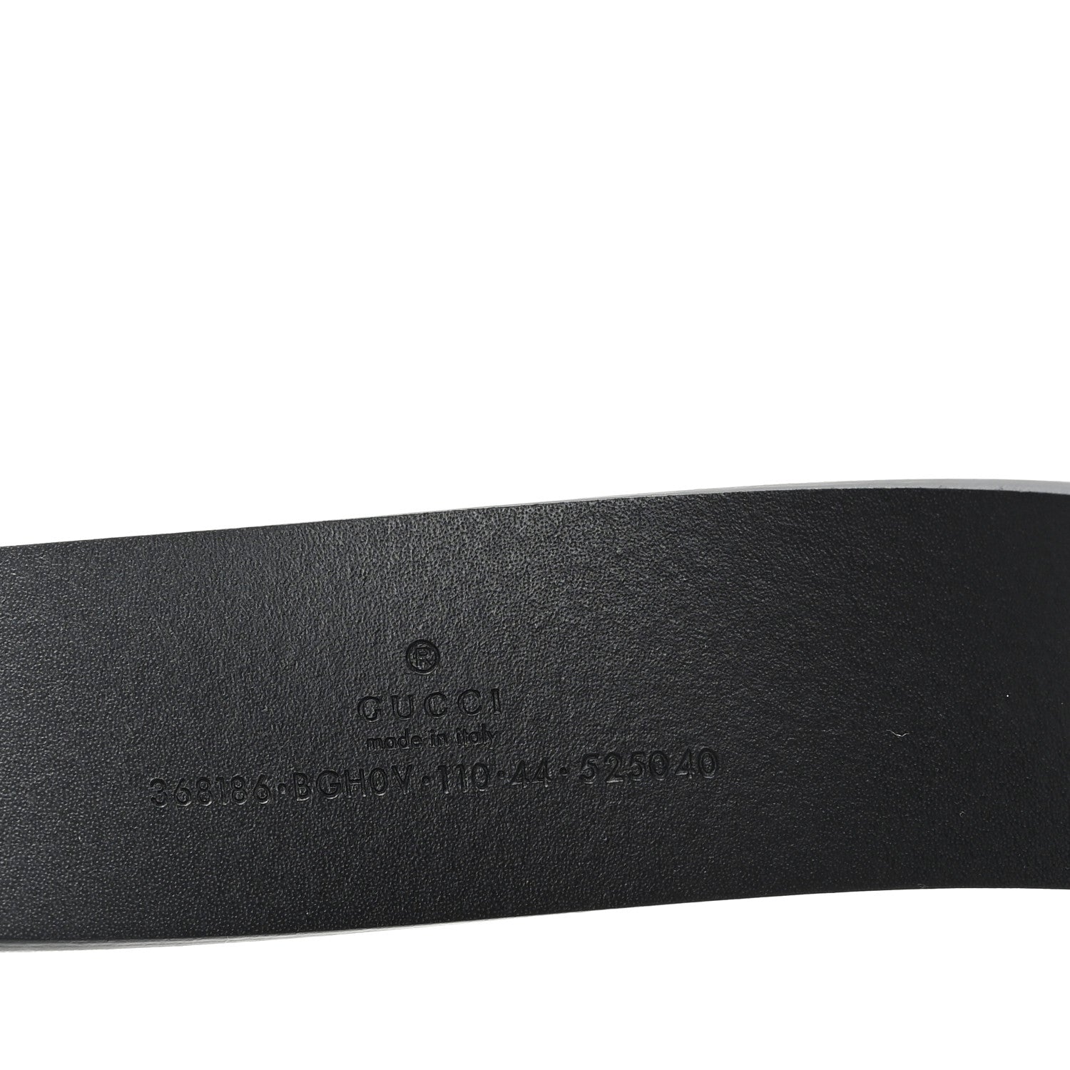 Gucci Selleria Calfskin Monochrome Interlocking G 37mm Belt 110 44 Black 3 of 4