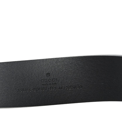 Gucci Selleria Calfskin Monochrome Interlocking G 37mm Belt 110 44 Black 3 of 4