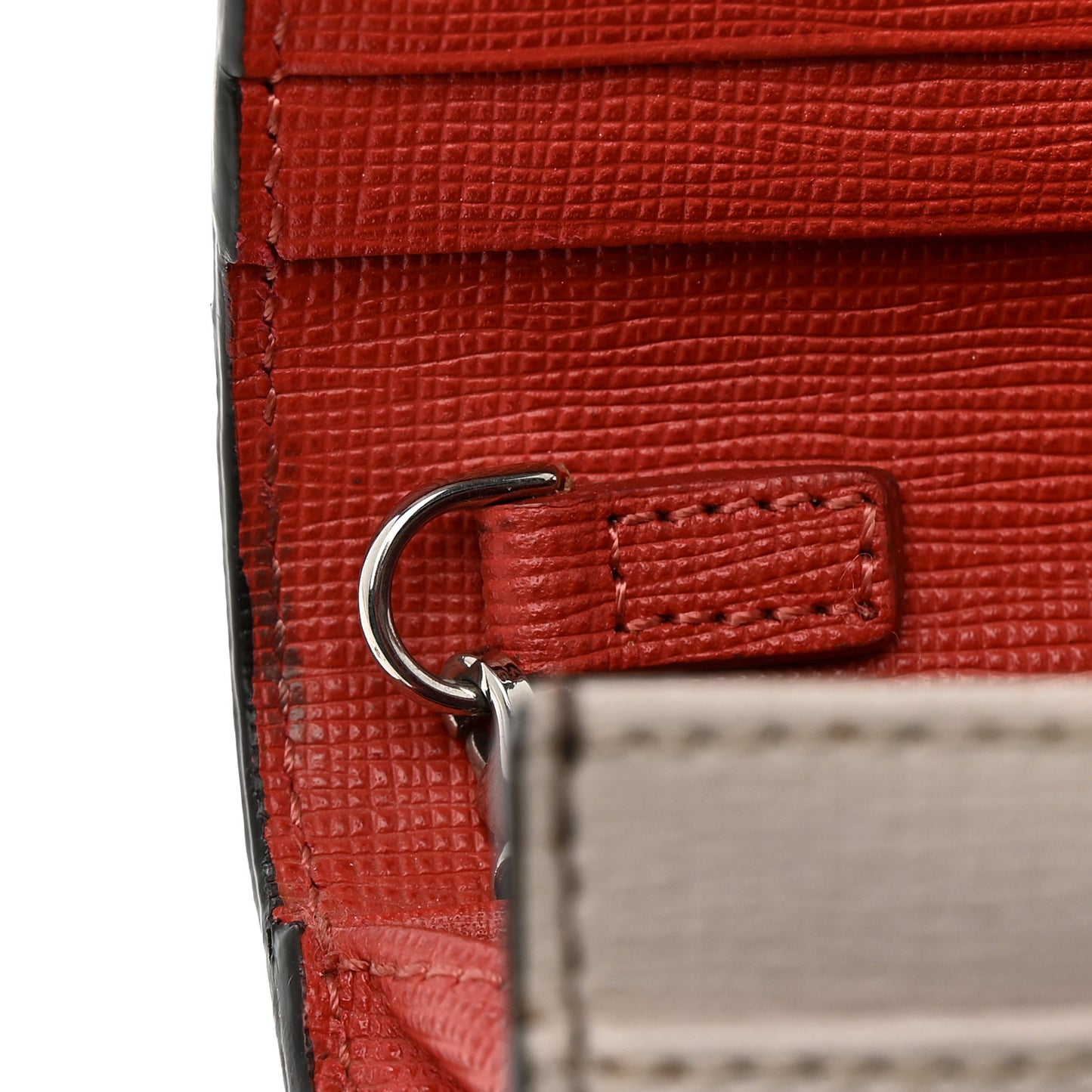 Vitello Elite Monster Eyes Studded Continental Wallet On Chain Carbone White Multicolor